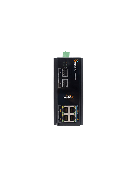 Switch PoE Gigabit 4 puertos Wi-Tek industrial profesional inteligente SFP