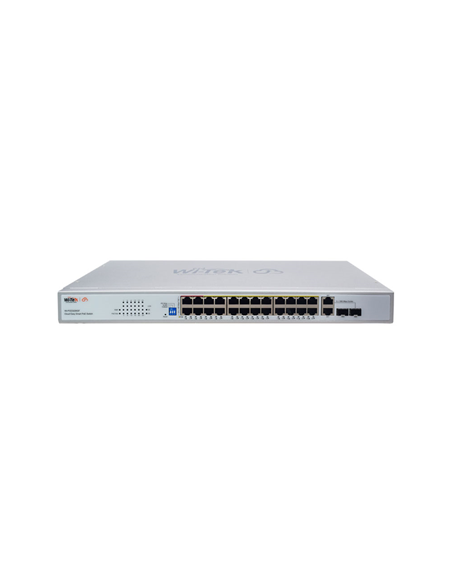 Switch PoE gestionado 24 puertos Wi-Tek nube profesional CCTV inteligente