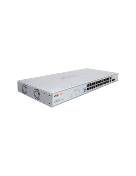 Switch PoE gestionado 24 puertos Wi-Tek nube profesional CCTV inteligente