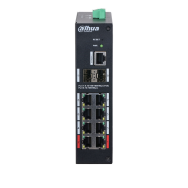 Switch PoE industrial 10 puertos Dahua L2...