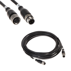 Cable de red de 6 metros con conectores M12 macho-hembra