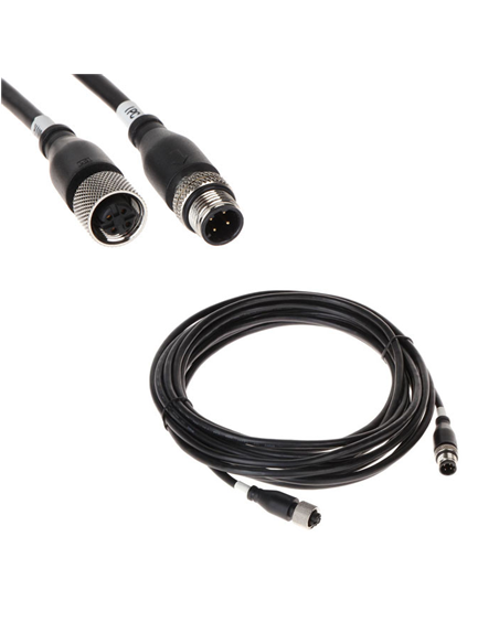 Cable de red de 6 metros con conectores M12 macho-hembra