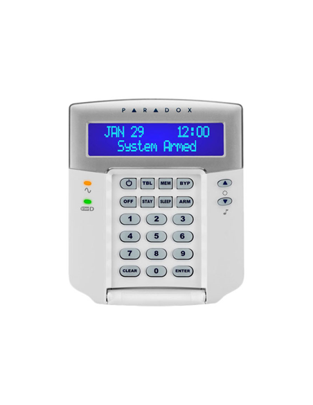 Teclado LCD alarma seguridad Paradox con control sistema