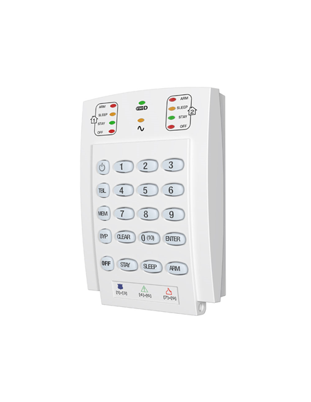 Teclado LED alarma seguridad Paradox 10 zonas con teclado control sistema