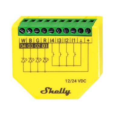 Shelly Controlador RGBW para tiras LED