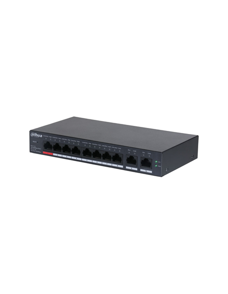 Switch cloud gestionado Dahua con 8 puertos PoE