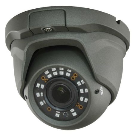 Cámara Domo 4 en 1 (HDCVI/HDTVI/AHD/CVBS)  1080p Full HD, exterior, óptica varifocal 2.8 ~ 12mm, visión nocturna 30m