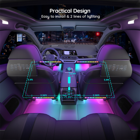 Luces Led para interior de coche