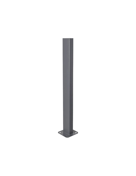 Poste de 2 m gris oscuro para cámara y control de accesos
