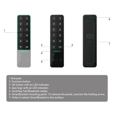 Teclado para exterior IP66/IK08 con lector RFID...