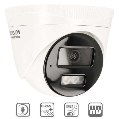 Kit 2 cámaras IP PoE Hikvision 8MP domo con NVR