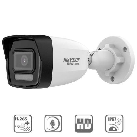 Kit cámaras IP PoE Hikvision 8MP 2 cámaras tipo bullet con NVR