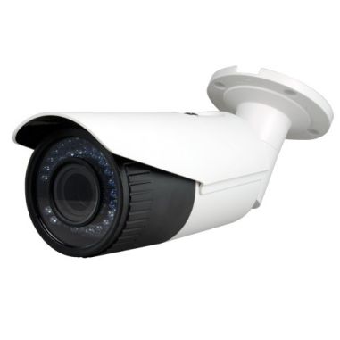 Cámara IP Bullet, resolución 4Mpx, ONVIF, PoE, varifocal motorizada exterior.