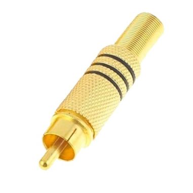 Conector RCA macho para soldar.