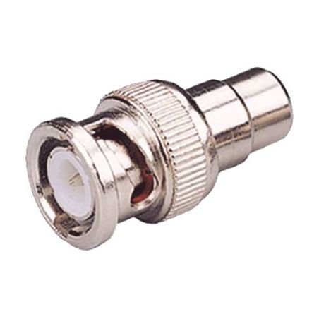 Conector BNC macho a RCA hembra.