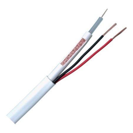 Cable combinado RG59 + alimentación rollo de 100 metros