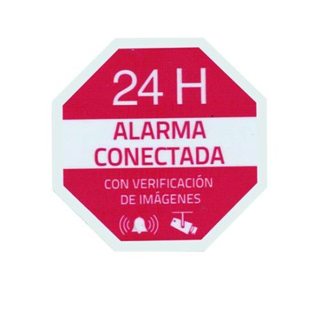 Pegatina de plástico Serigrafía Alarma conectada