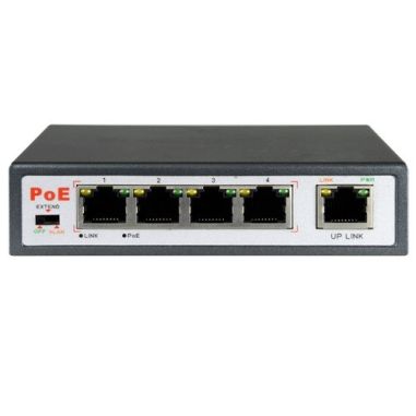 Switch de sobremesa 4 puertos PoE + 1 Uplink RJ45