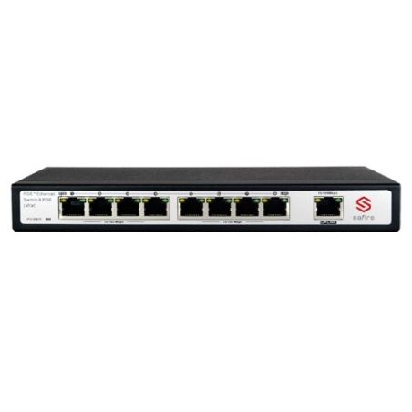 Switch PoE 8 puertos PoE + 1 Uplink RJ45