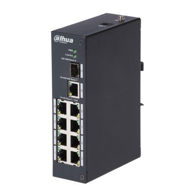 Switch de 8 puertos 10/100 Base-T PoE + 1 puerto 10/100/1000 Base-T + 1 puerto 1000 Base-X
