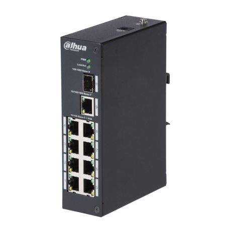 Switch de 8 puertos 10/100 Base-T PoE + 1 puerto 10/100/1000 Base-T + 1 puerto 1000 Base-X