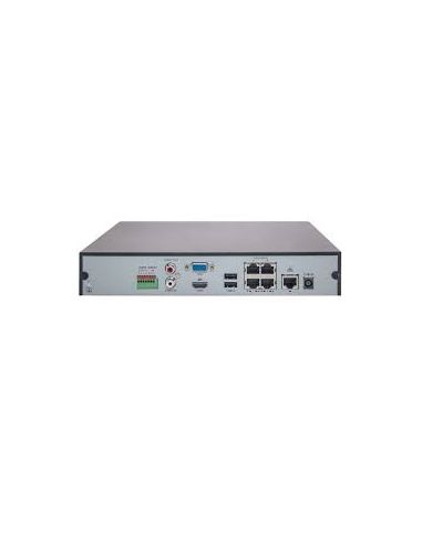 KIT DE VIDEOVIGILANCIA IP POE  2 CÁMARAS DOMO EXT/INT 3MPX ÓPTICA FIJA MÁS GRABADOR NVR DE 4 CANALES.