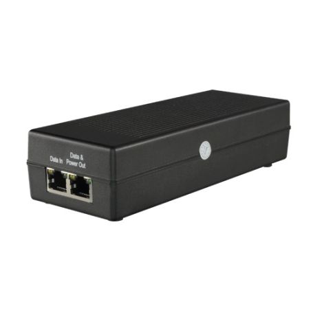 Inyector de alimentación eléctrica mediante Ethernet hasta 30 W (PoE+).