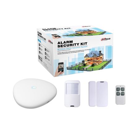 Kit de Alarma wifi + IP + con central + 1 detector PIR + 1 contacto + 1 mando