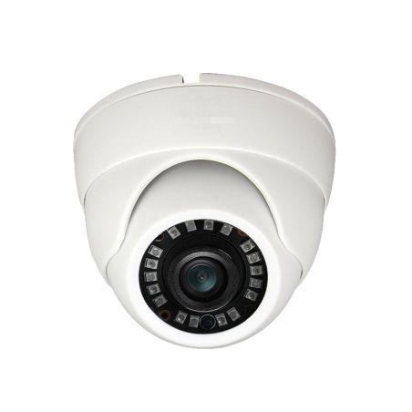 Domo con Smart IR de 20 m para interior. 1/2,7” de 2MP a 1080P. Salida HDCVI. Optica fija de 2,8 mm