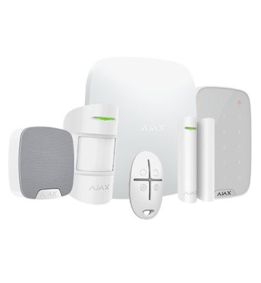 Kit de alarma profesional Ajax, Inalámbrico Certificado Grado 2 Blanco