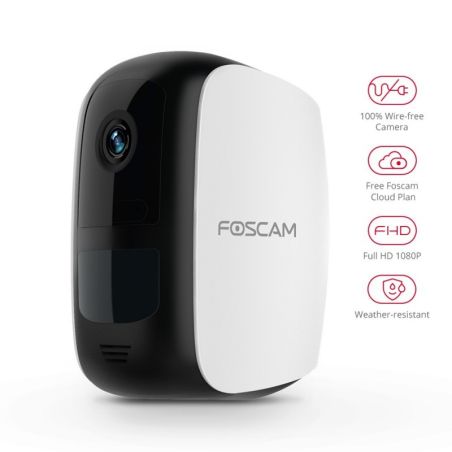 CÁMARA IP FOSCAM B1 1080P. CON BATERÍA RECARGABLE 5000MAH. GRABACIÓN GRATUITA EN LA NUBE 1 SEMANA PARA SIEMPRE