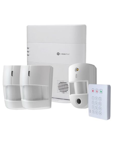 KIT alarma VESTA BY CLIMAX de Central IP, detectores PIR, teclado y detector PIRCAM