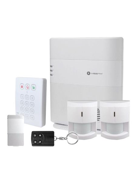 KIT alarma VESTA BY CLIMAX  Central IP, detectores PIR, teclado, Contacto magnético y Pulsador