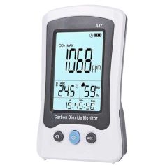 Medidor de CO2, temperatura y humedad Con alarma visual y audible programable