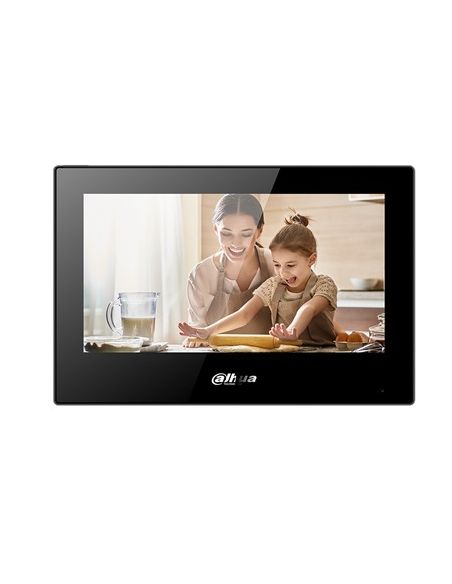 MONITOR IP PoE WIFI PROTOCOLO SIP DAHUA COLOR DE 7" DE COLOR NEGRO