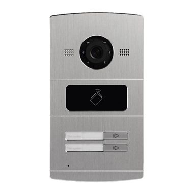 Videoportero IP Safire para 2 apartamentos, Cámara 1,3Mpx Óptica varifocal, Altavoz y micrófono,