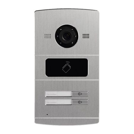 Videoportero IP Safire para 2 apartamentos, Cámara 1,3Mpx Óptica varifocal, Altavoz y micrófono,