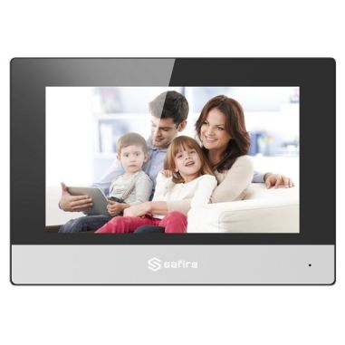 Monitor IP, WiFi, SIP PoE para Videoportero Safire Pantalla TFT de 7" Audio Alarma