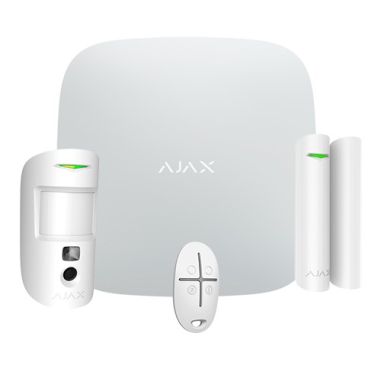 Kit de alarma profesional Certificado Grado 2 Inalámbrico 868 MHz Jeweller y Wings Ajax HUB 2 Plus, 1 PIRCAM