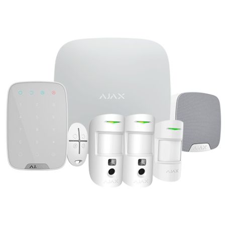 Kit de alarma profesional Ajax Blanco Certificado Grado 2 Inalámbrico 868 MHz