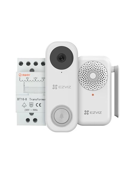 Kit de videoportero Ezviz IP Wifi Placa exterior inalámbrica + Monitor