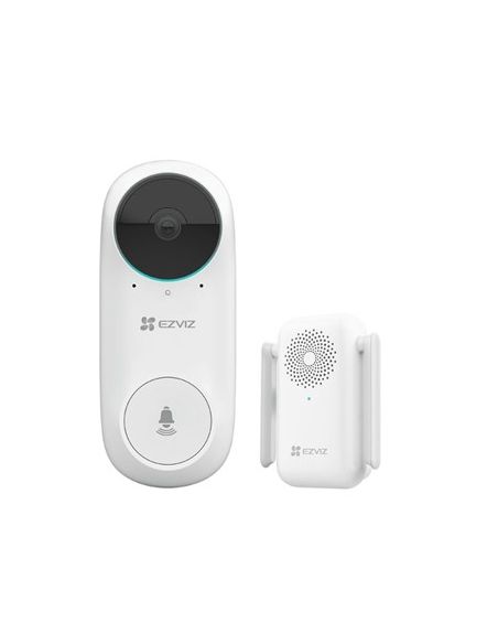 Kit de videotimbre inalámbrico Ezviz Wifi con detector PIR + timbre anunciador
