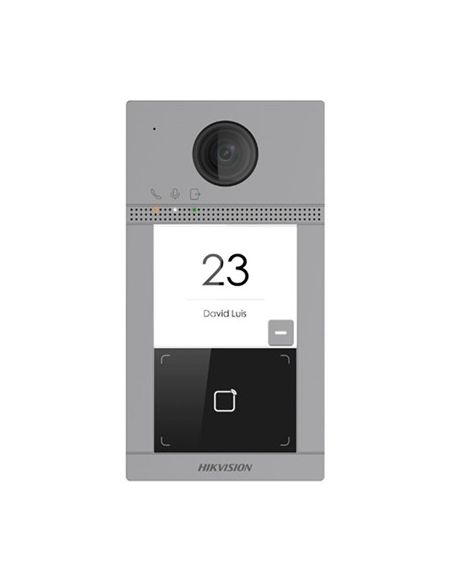 Estación de videoportero IP PoE wifi Hikvision 2mpx 1 punto de llamada exterior antivandálica