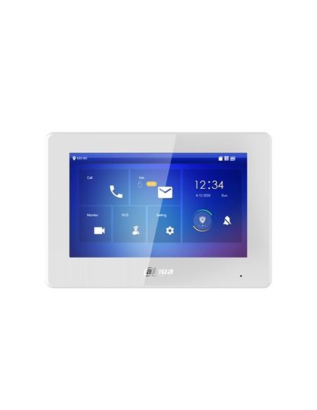 Monitor a color DAHUA Ip PoE o 2 hilos de 7” para interior