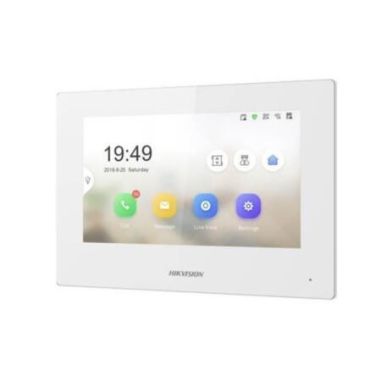 Monitor videoportero IP WIfi o 2 hilos Hikvision para interior pantalla 7" botones táctiles