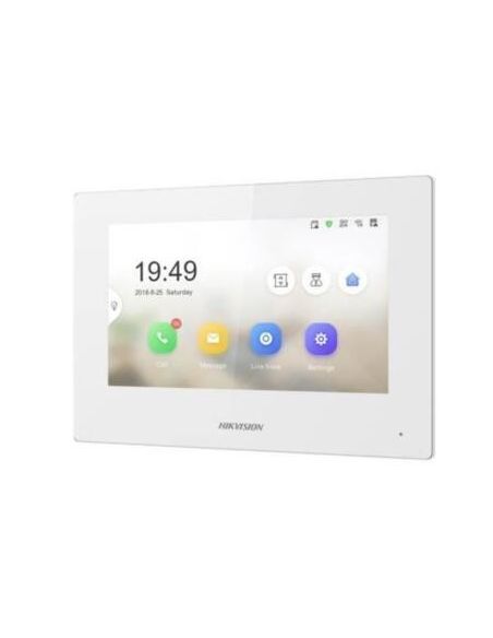 Monitor videoportero IP WIfi o 2 hilos Hikvision para interior pantalla 7" botones táctiles