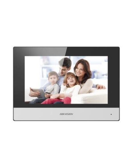 Monitor de videoportero Ip PoE Hikvision pantalla táctil a color de 7" para interior, Fast Ethernet .
