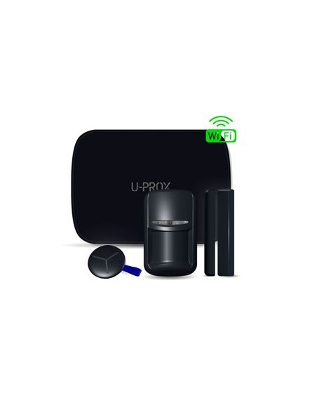 Kit de alarma Wifi U-Prox central vía radio + detector antimascotas + contacto magnético + pulsador de 3 botones