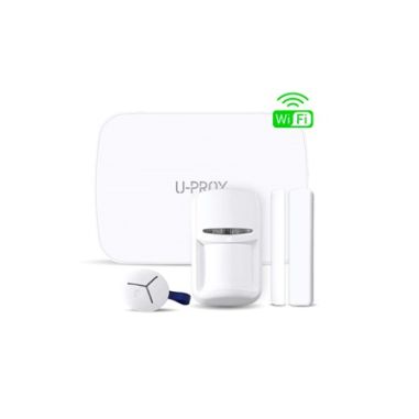 Kit de alarma Wifi U-Prox central vía radio + detector antimascotas + contacto magnético + pulsador de 3 botones