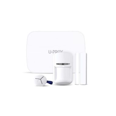 Kit de alarma U-Prox vía radio central Ethernet + detector antimascotas + contacto magnético + pulsador de 3 botones
